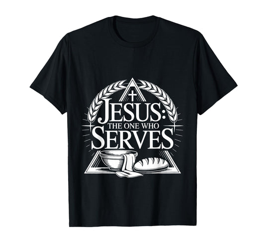 Jesus The One Who Serves Religious Pickleball - T-Shirt