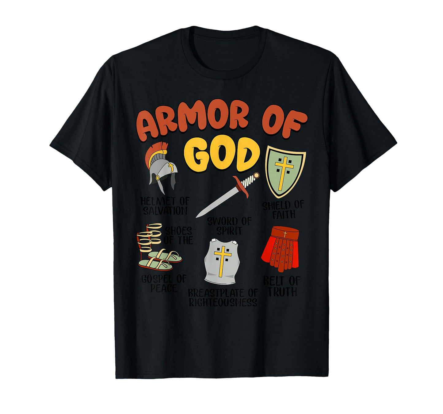 Christian Boys Armor of God Jesus Christ is King T-Shirt