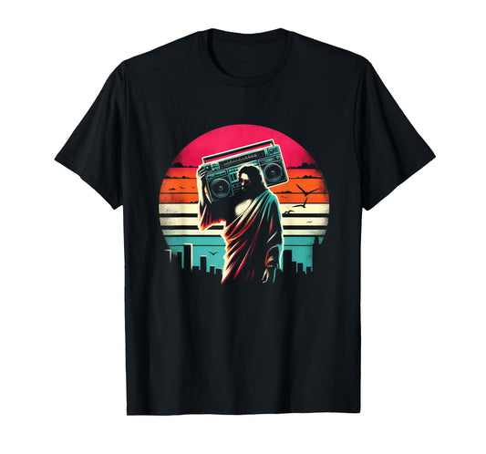 Jesus Boombox - Funny Christian Religious Ghettoblaster T-Shirt