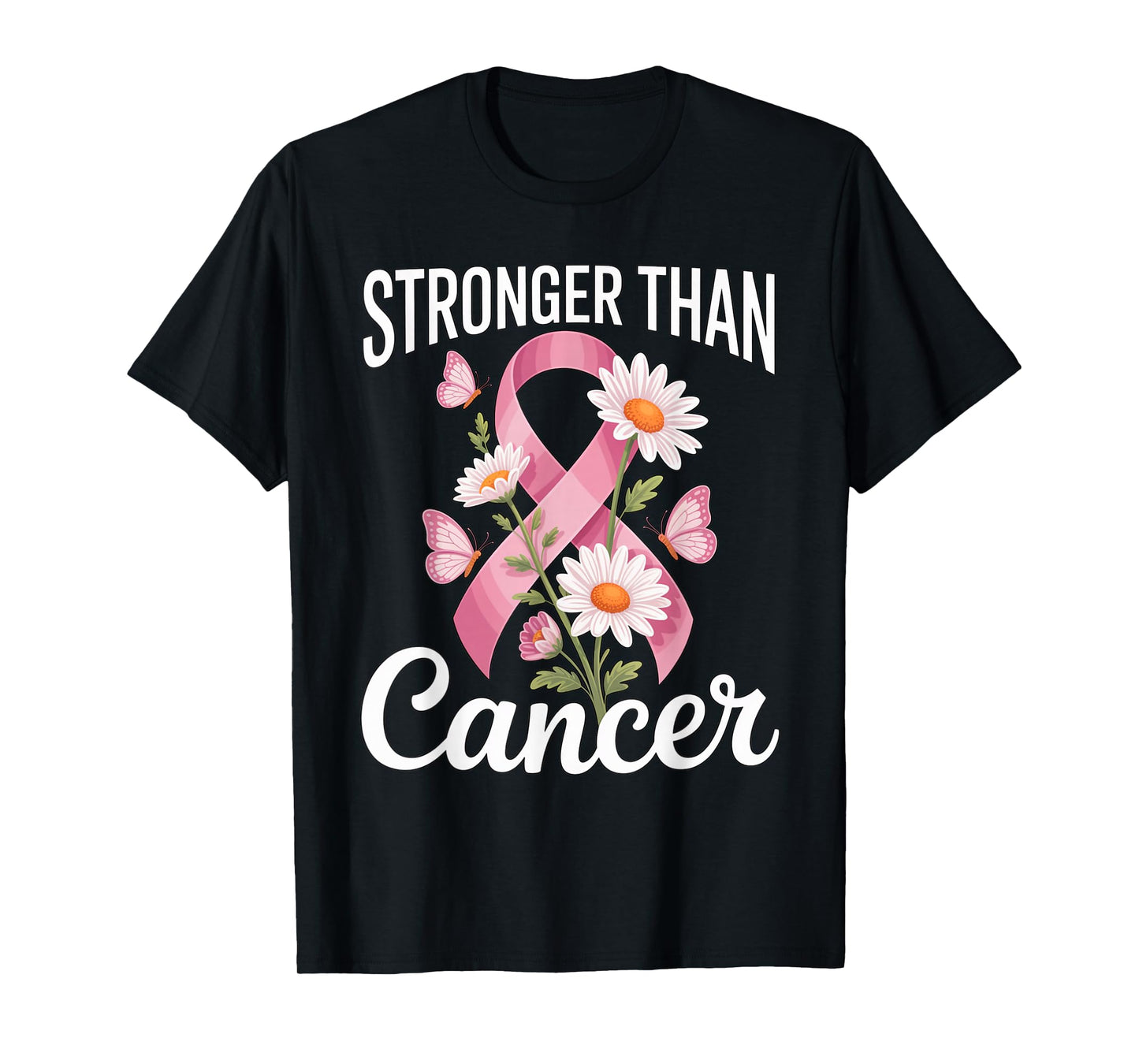 Pink Ribbon Breast Cancer Awareness Graphic T-Shirt