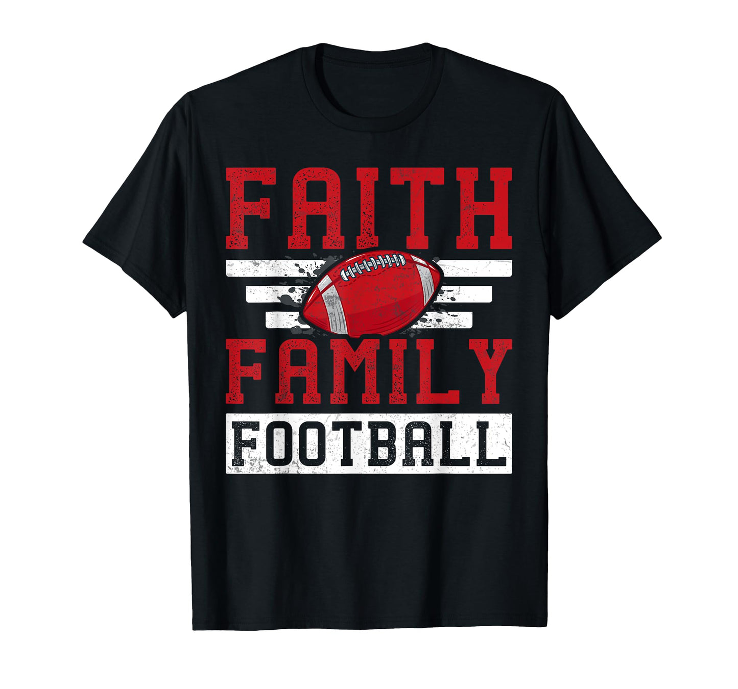 Faith Family Football Sports Team Players Game Jesus T-Shirt
