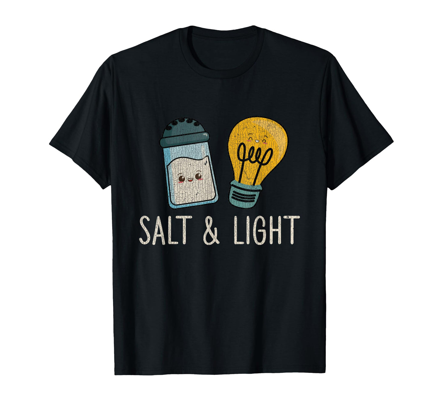 Vintage Cute Salt Light Bible Verse Matthew Proud Christian T-Shirt