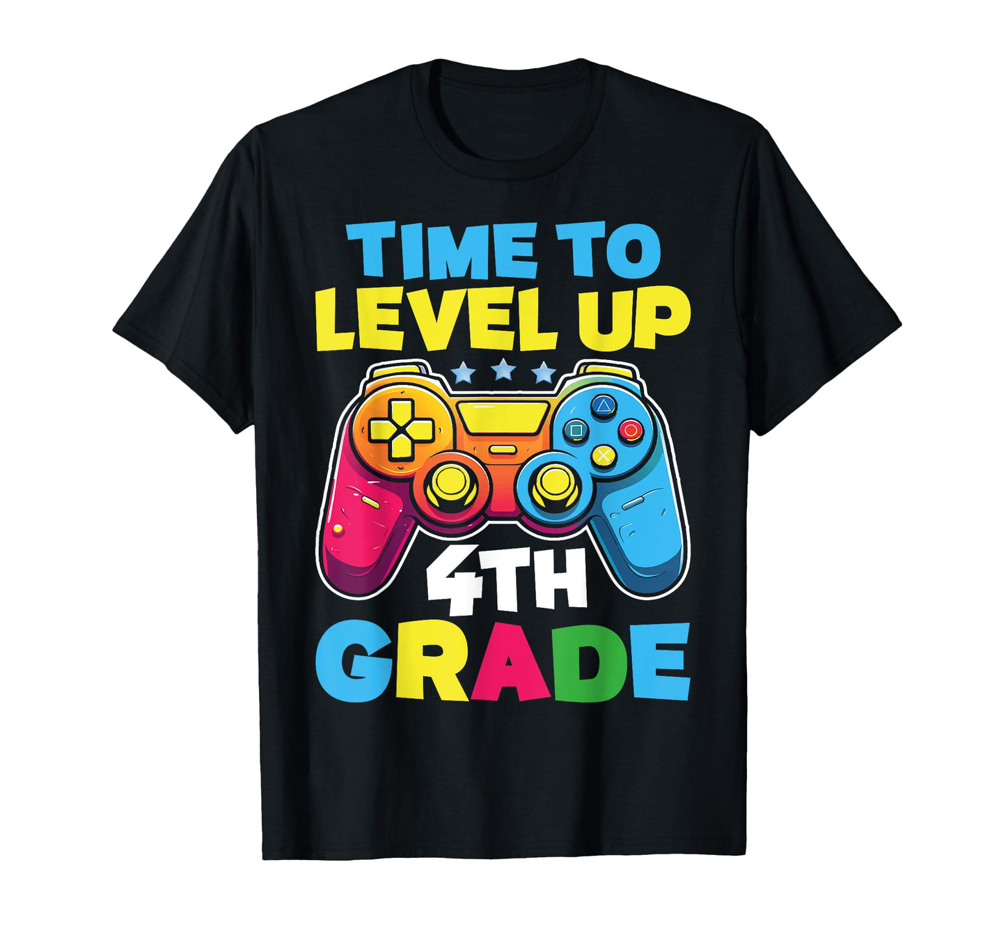 Time To Level Up 4th Grade Video Gamer Kids Back To School T-Shirt