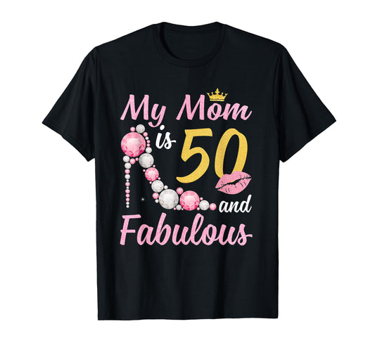 50 And Fabulous Mom Crown Chapter 50th Birthday For Women T-Shirt