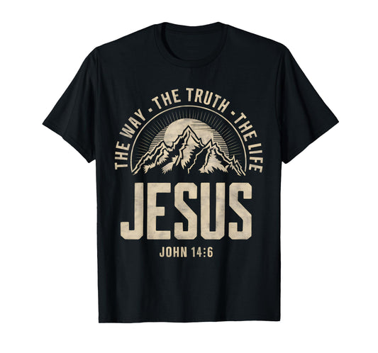 Jesus The Way Truth Life Women Men Kids Christian Worship T-Shirt