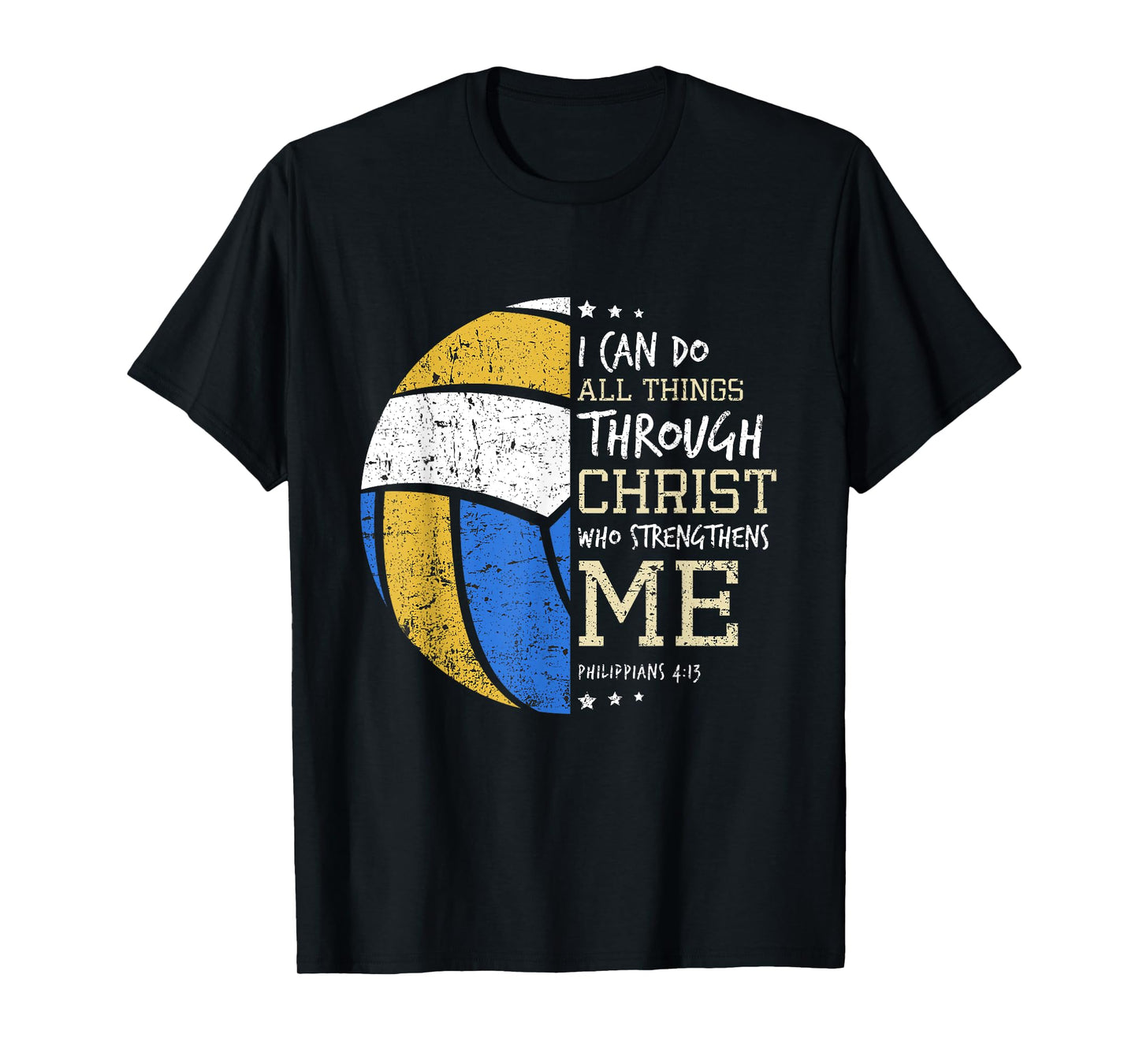Philippians 4 13 I Can Do All Things Christian Volleyball T-Shirt