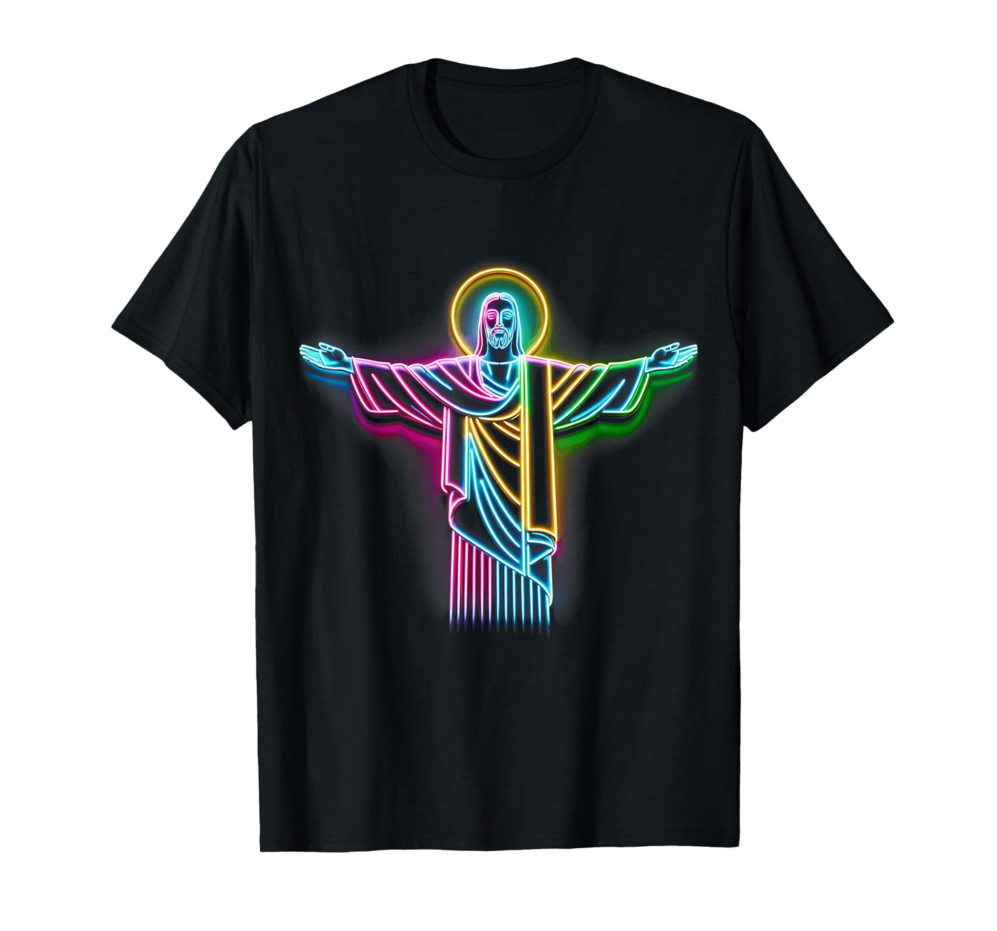 Vibrant Christ the Redeemer Tee - Colorful Landmark T-Shirt