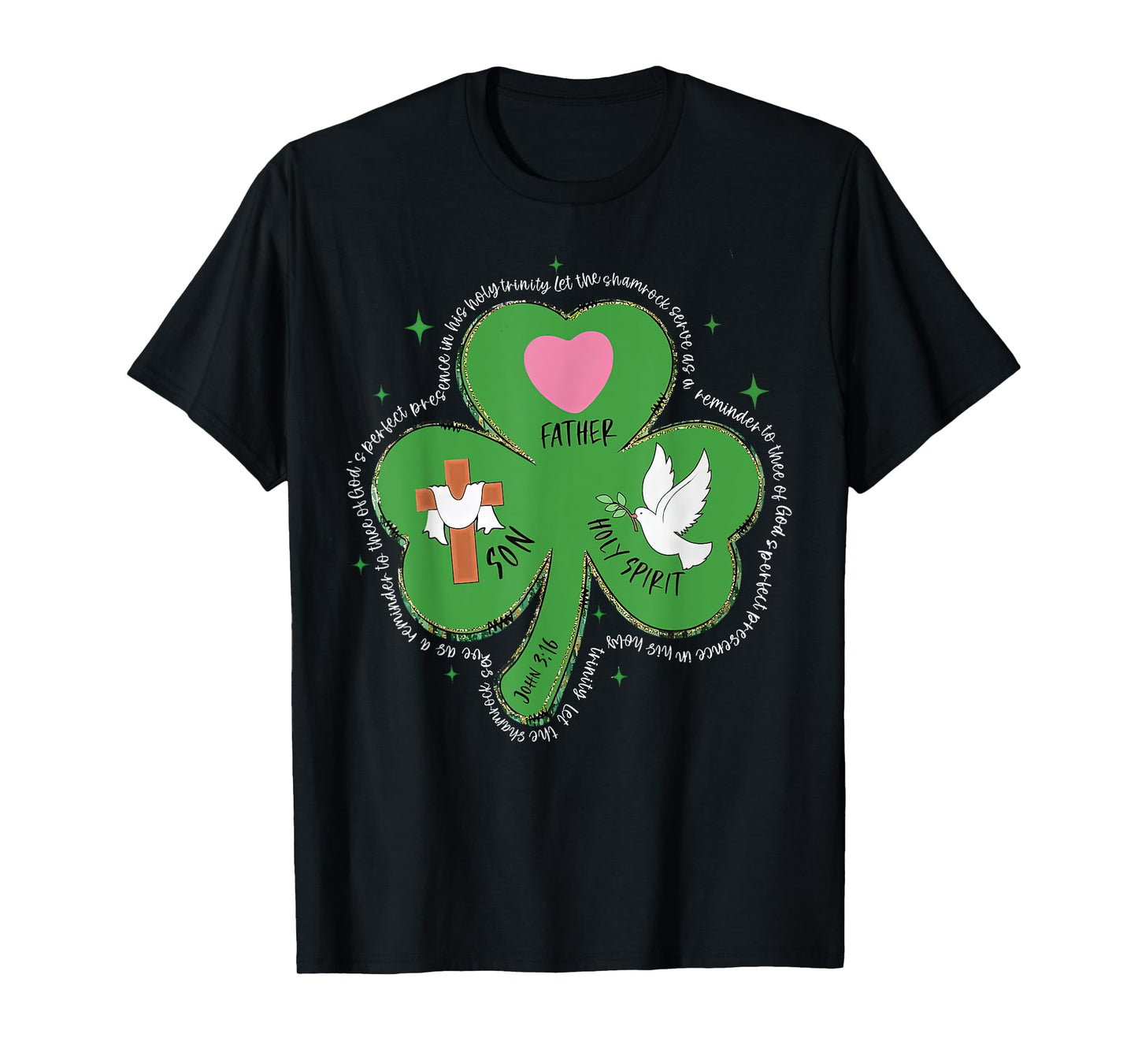 Shamrock Holy Trinity Father Son Holy Spirit Patrick Outfit T-Shirt