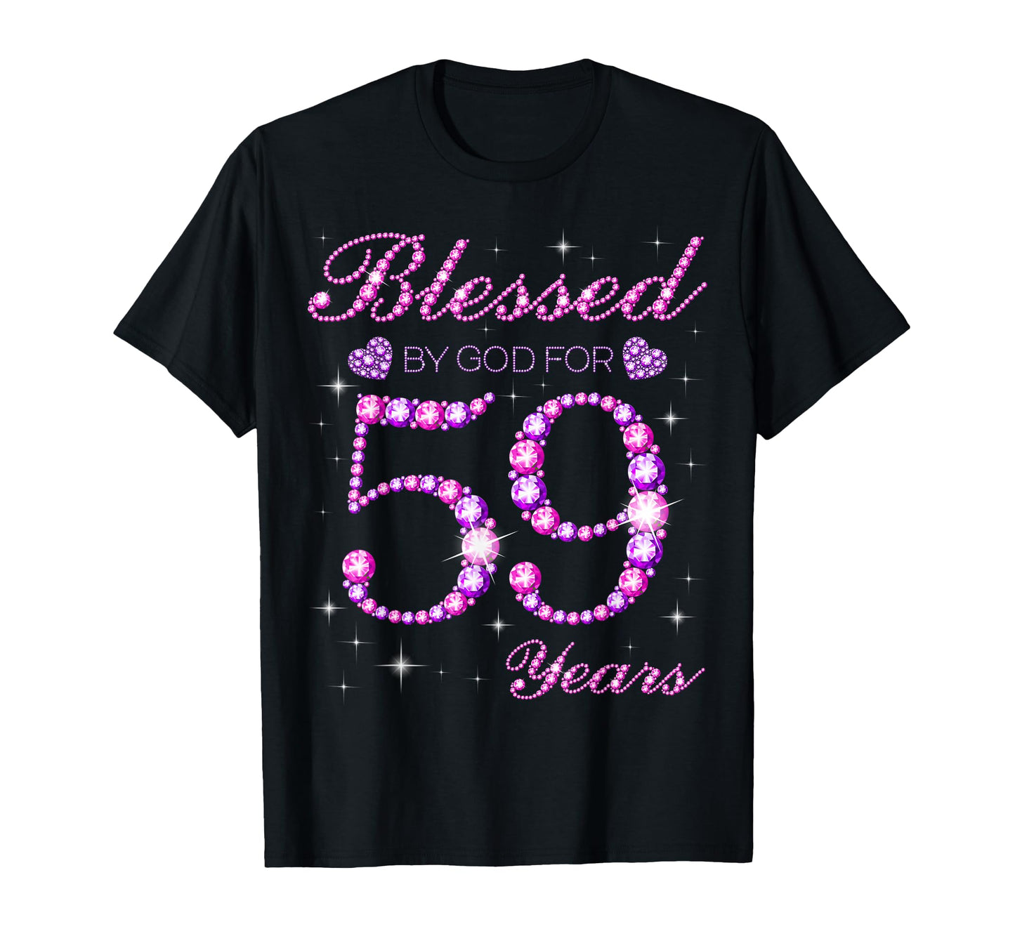 Blessed by God for 59 Years Old 59th Birthday Party T-Shirt