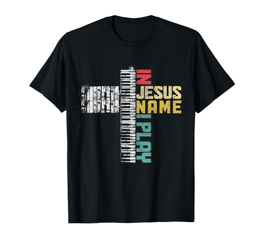 Piano Christian Faith Cross Classical Music Organ Pianist T-Shirt
