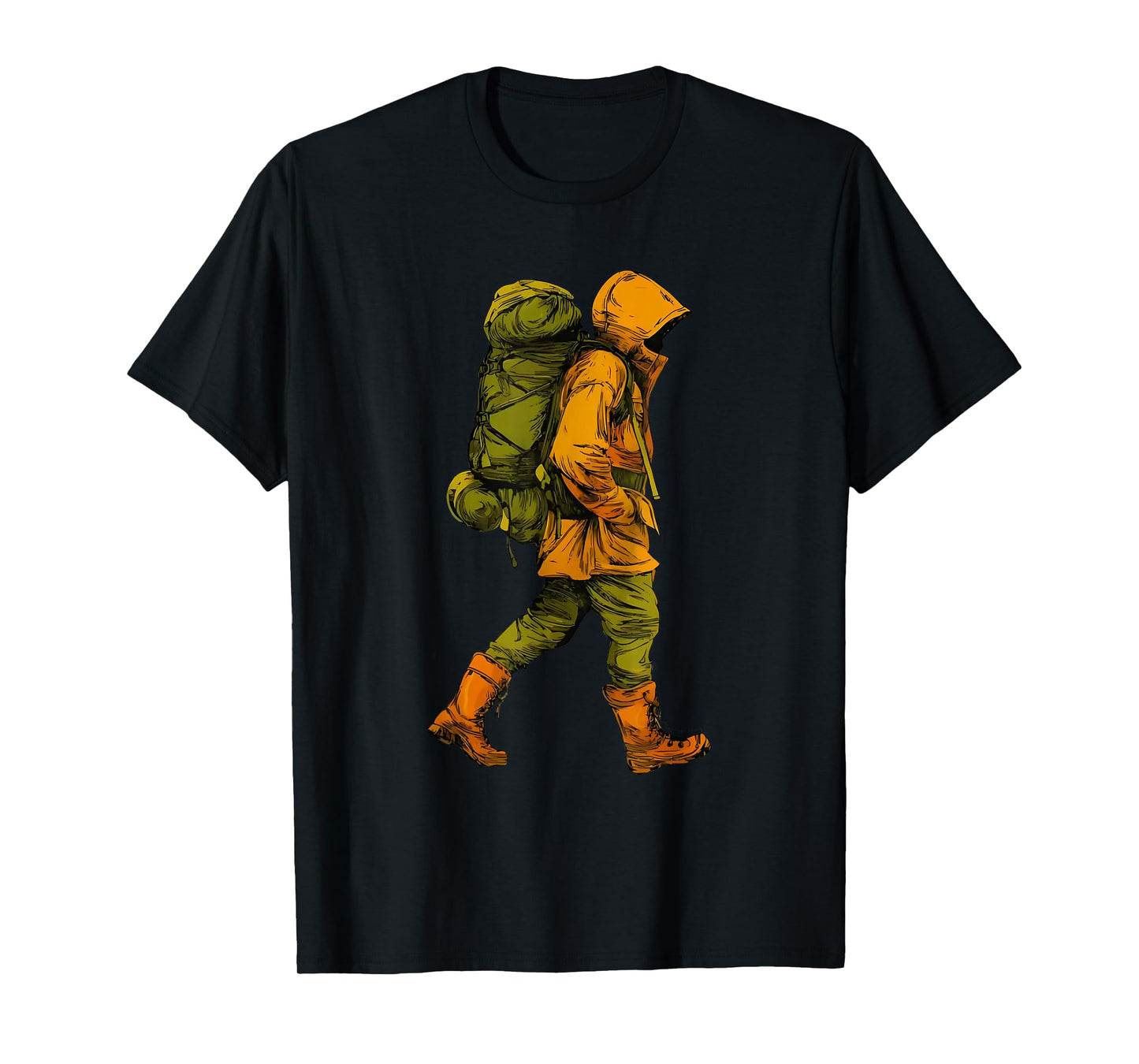 Man Hiking in raingear creat T-Shirt