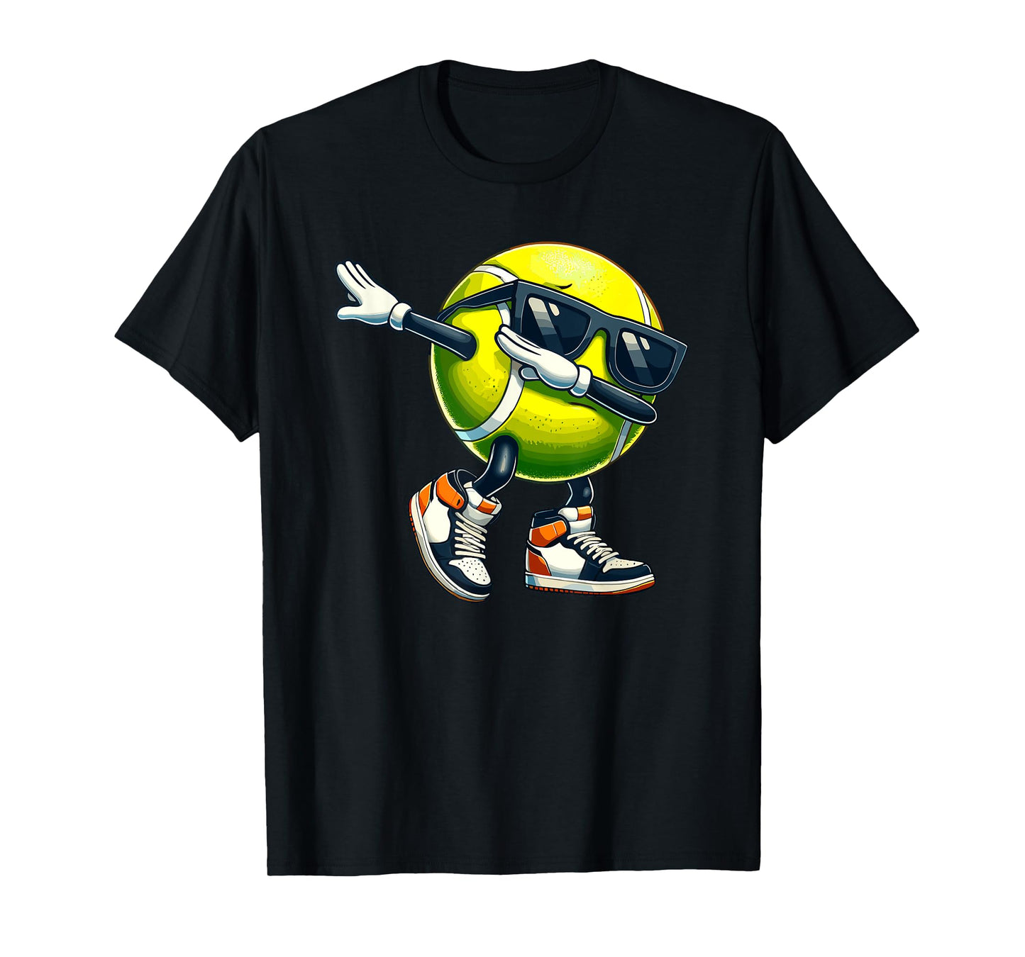 Dabbing Tennis Ball With Sunglasses Funny Sports Player T-Shirt