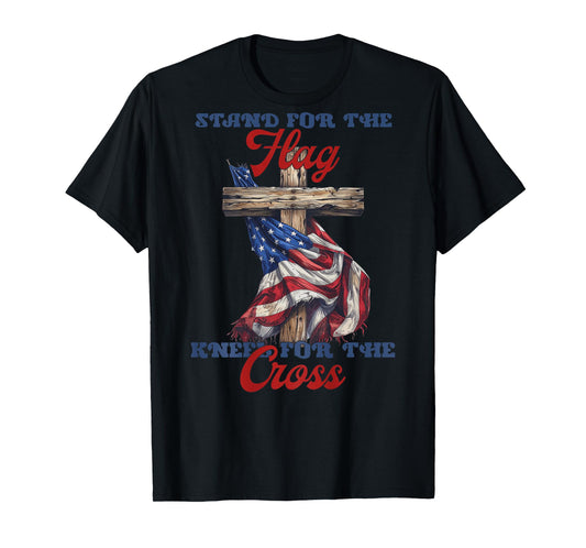 Stand for The Flag Kneel for The Cross T-Shirt