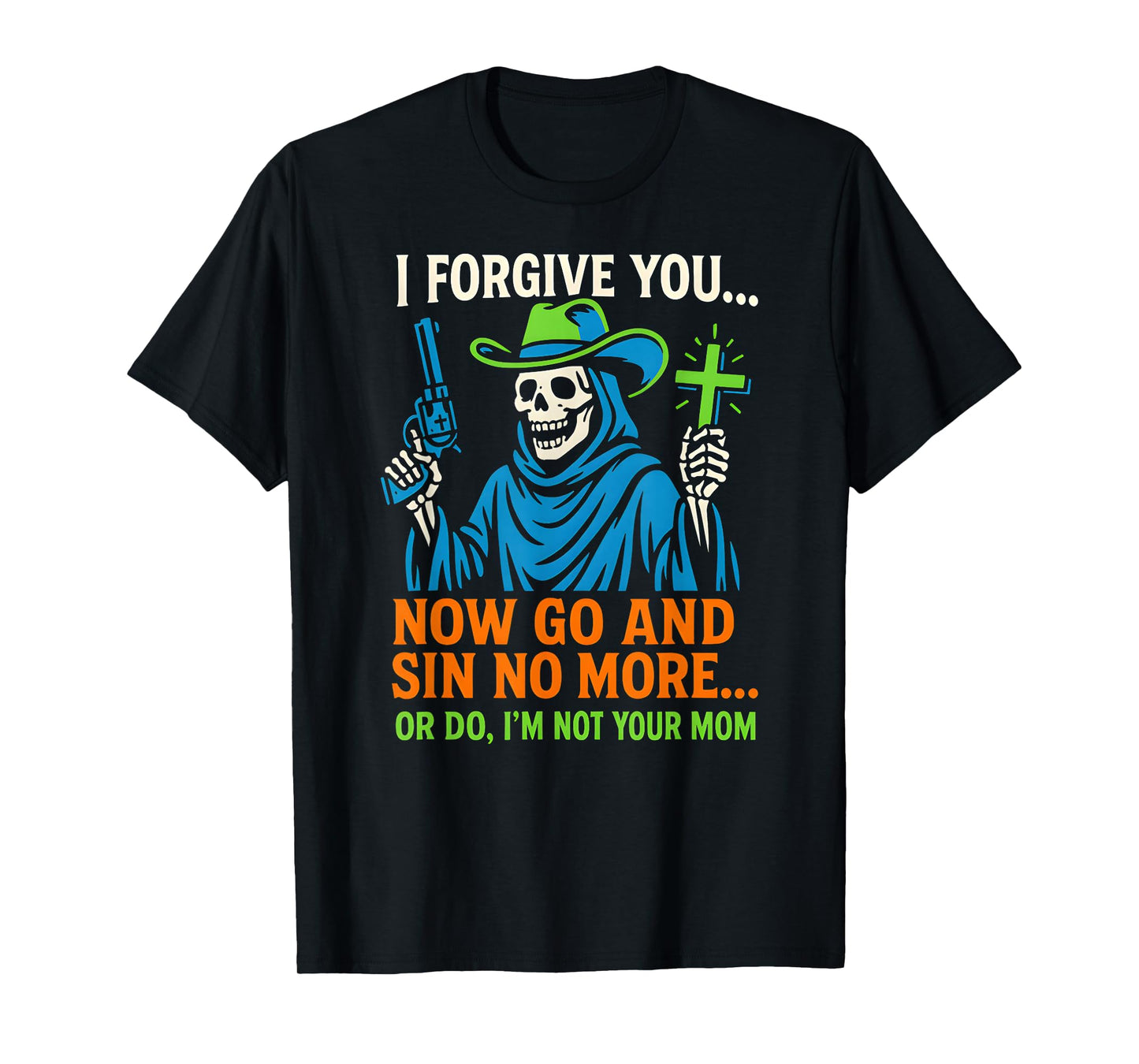 Christian Humor Sin No More Or Do Fun Womens Religious T-Shirt