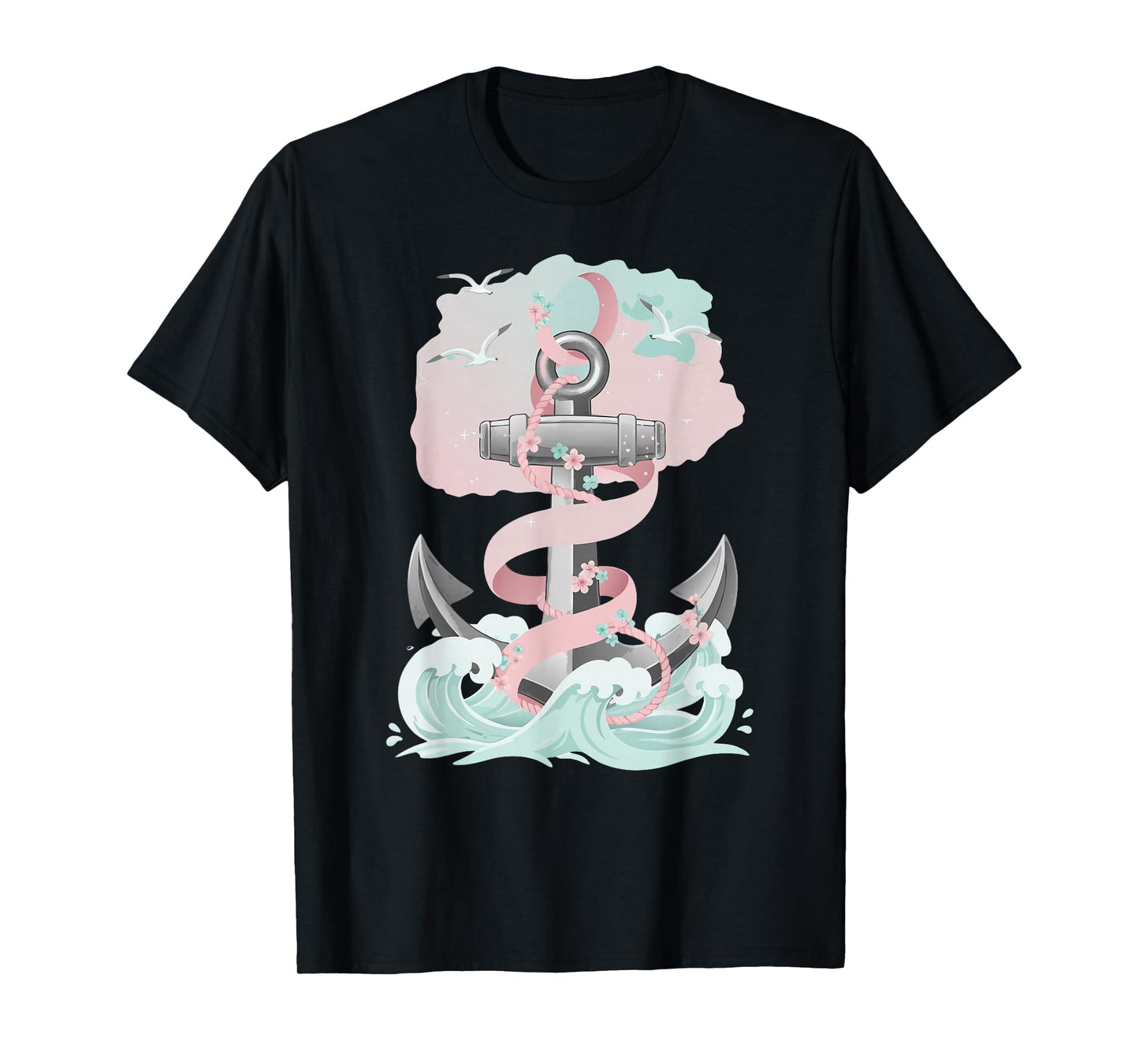 Hope Anchors The Soul Nautical Faith Quote Anchor Art T-Shirt