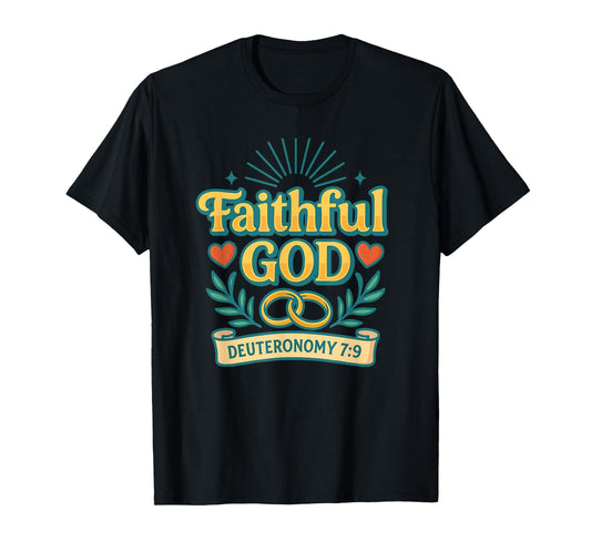 Faithful God Deuteronomy 7:9 Christian T-Shirt