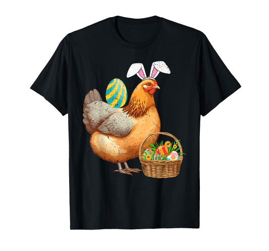 Cute Chicken & Bunny Ears Easter Egg Easter Day Boys Girls T-Shirt