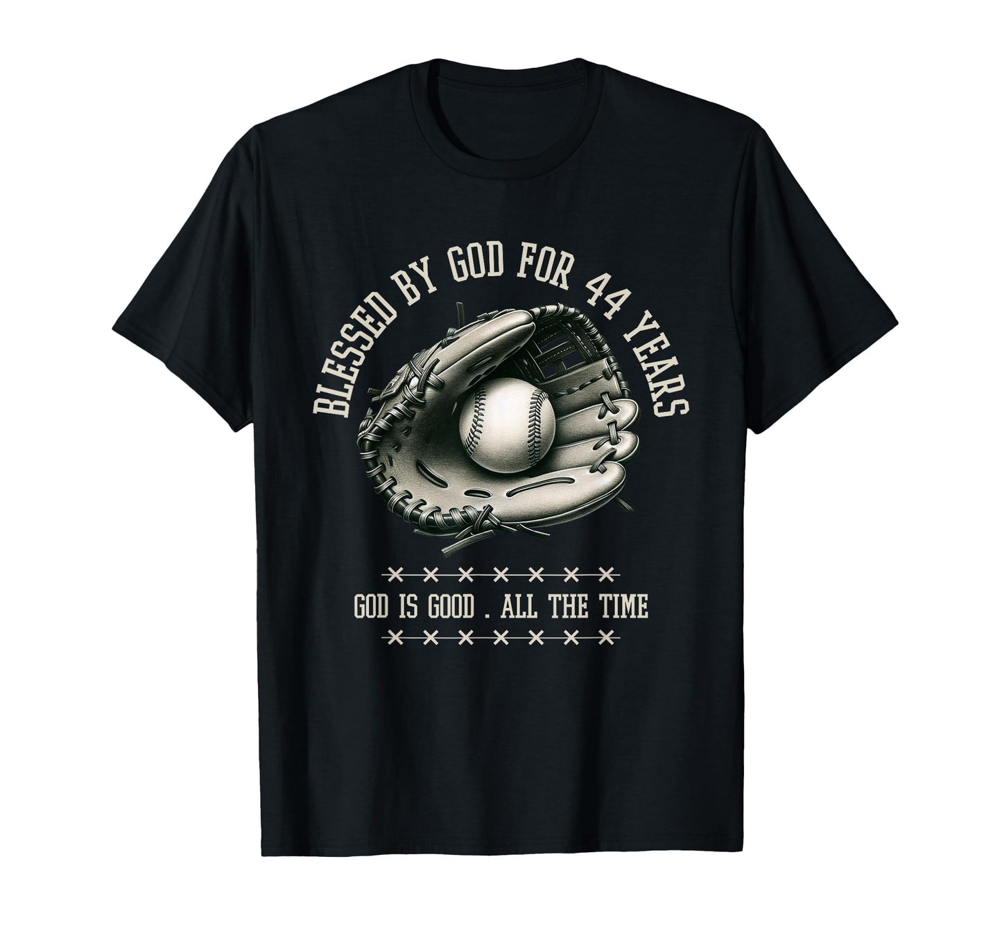 Blessed by God for 44 Years Old Baseball 44th Birthday Gifts T-Shirt