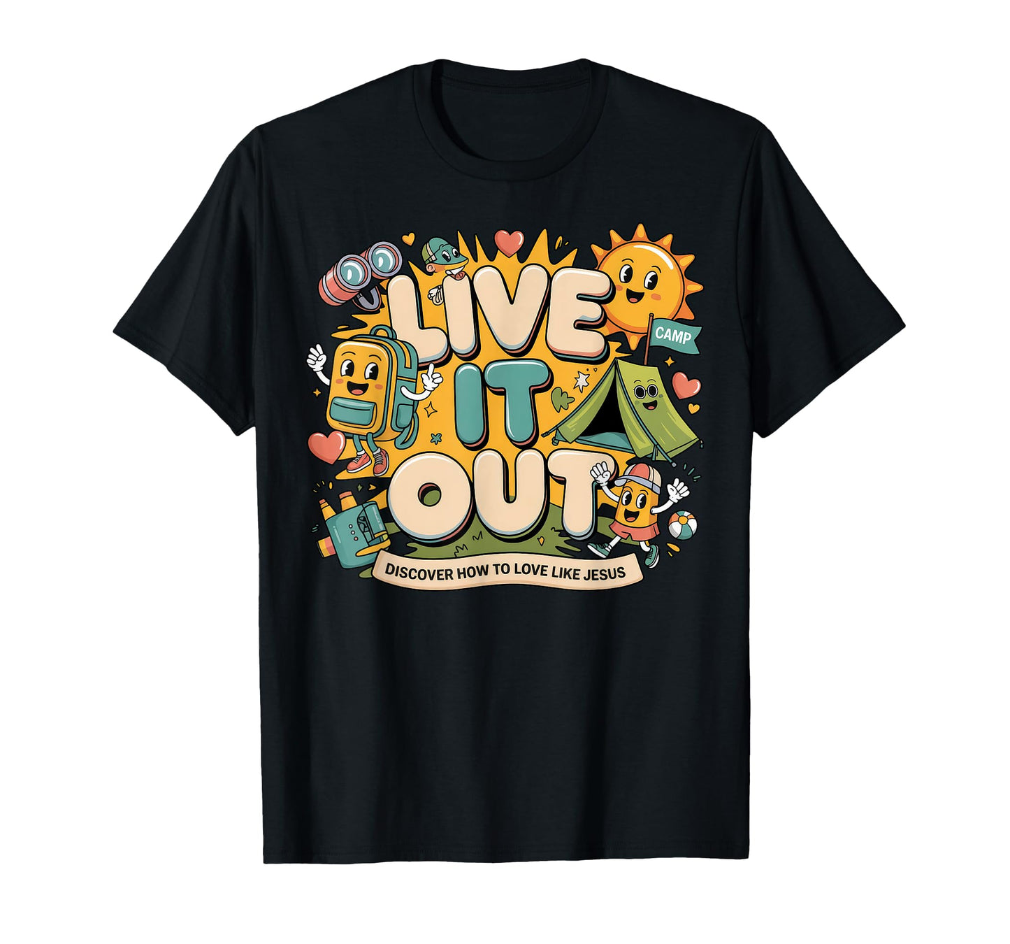 Live It Out Bible School Vbs 2025 Christian Youth Camp Jesus T-Shirt