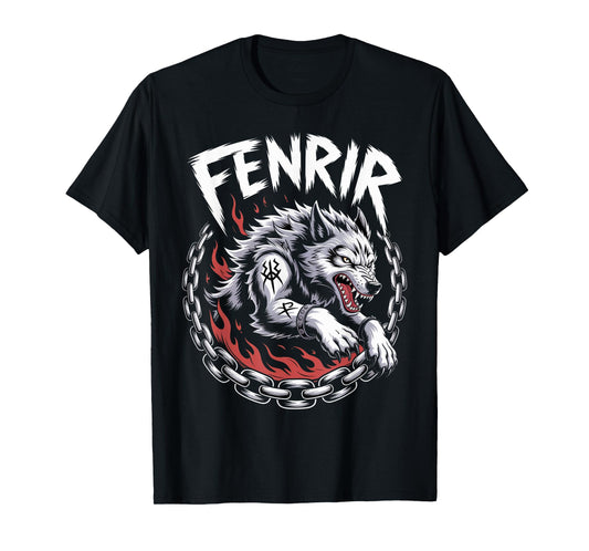 Odin's Fenrir Norse Mythology Nordic Wolf Viking Celtic T-Shirt