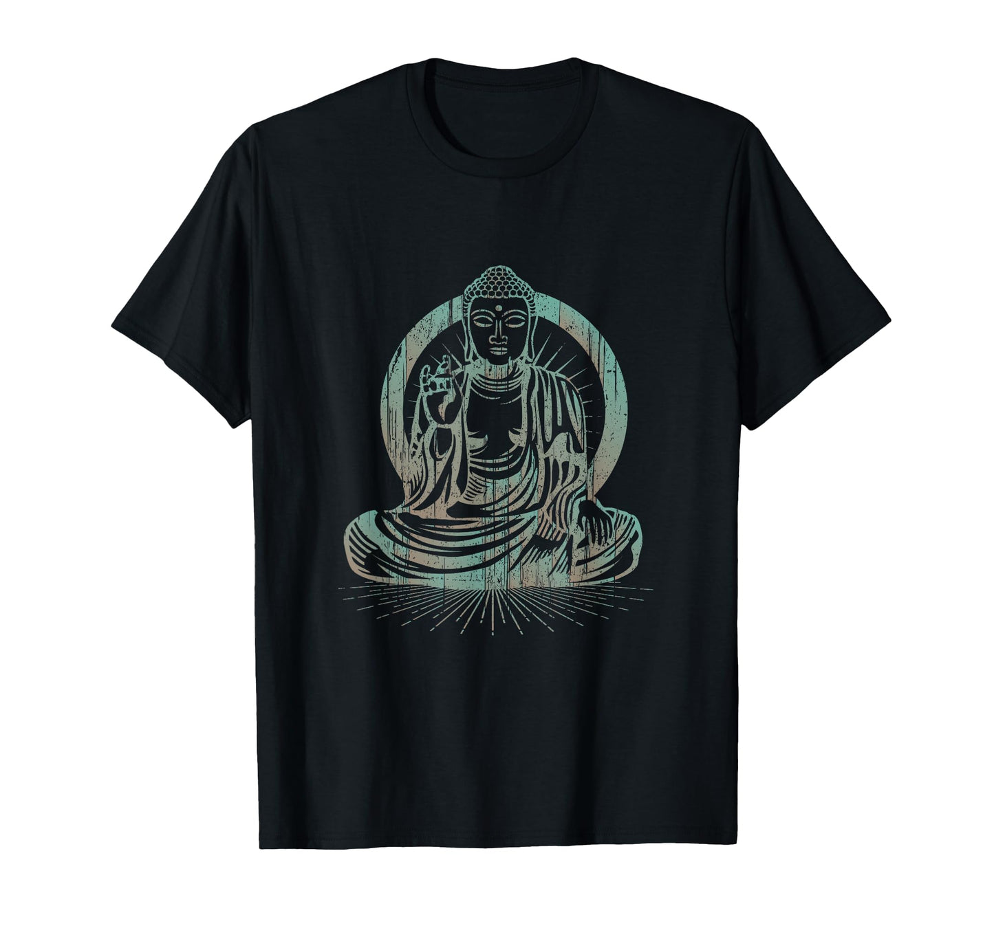 Meditating Buddha Grunge Style T-Shirt
