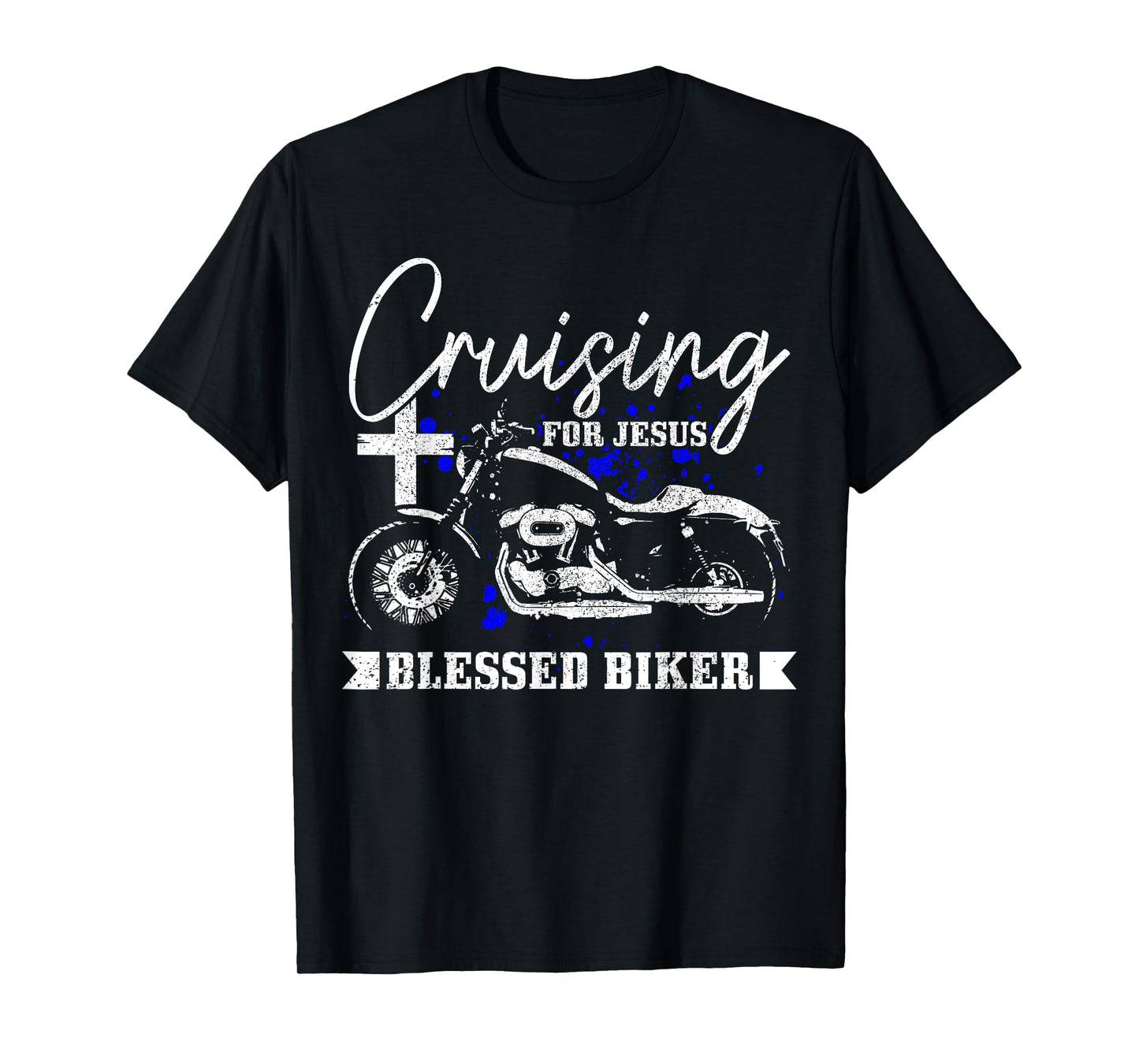 Christian Biker Cruising For Jesus Vintage Motorcycle T-Shirt