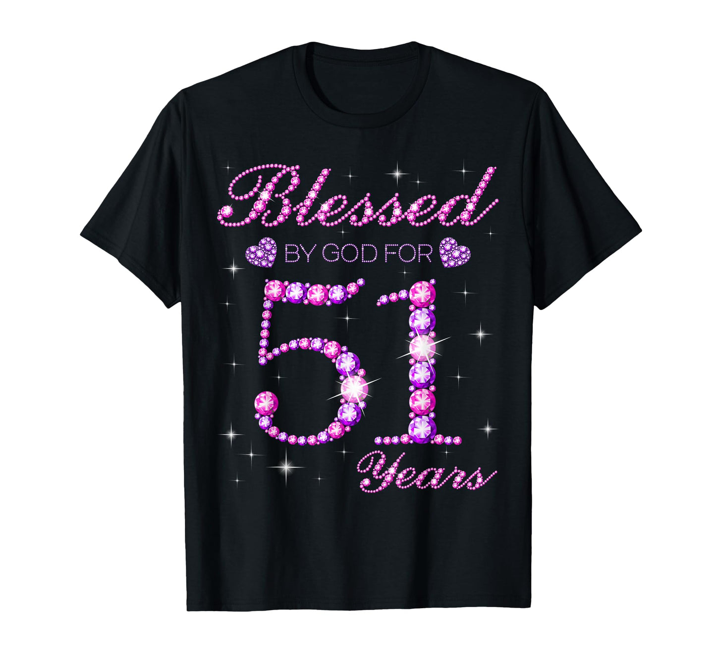 Blessed by God for 51 Years Old 51st Birthday Party T-Shirt