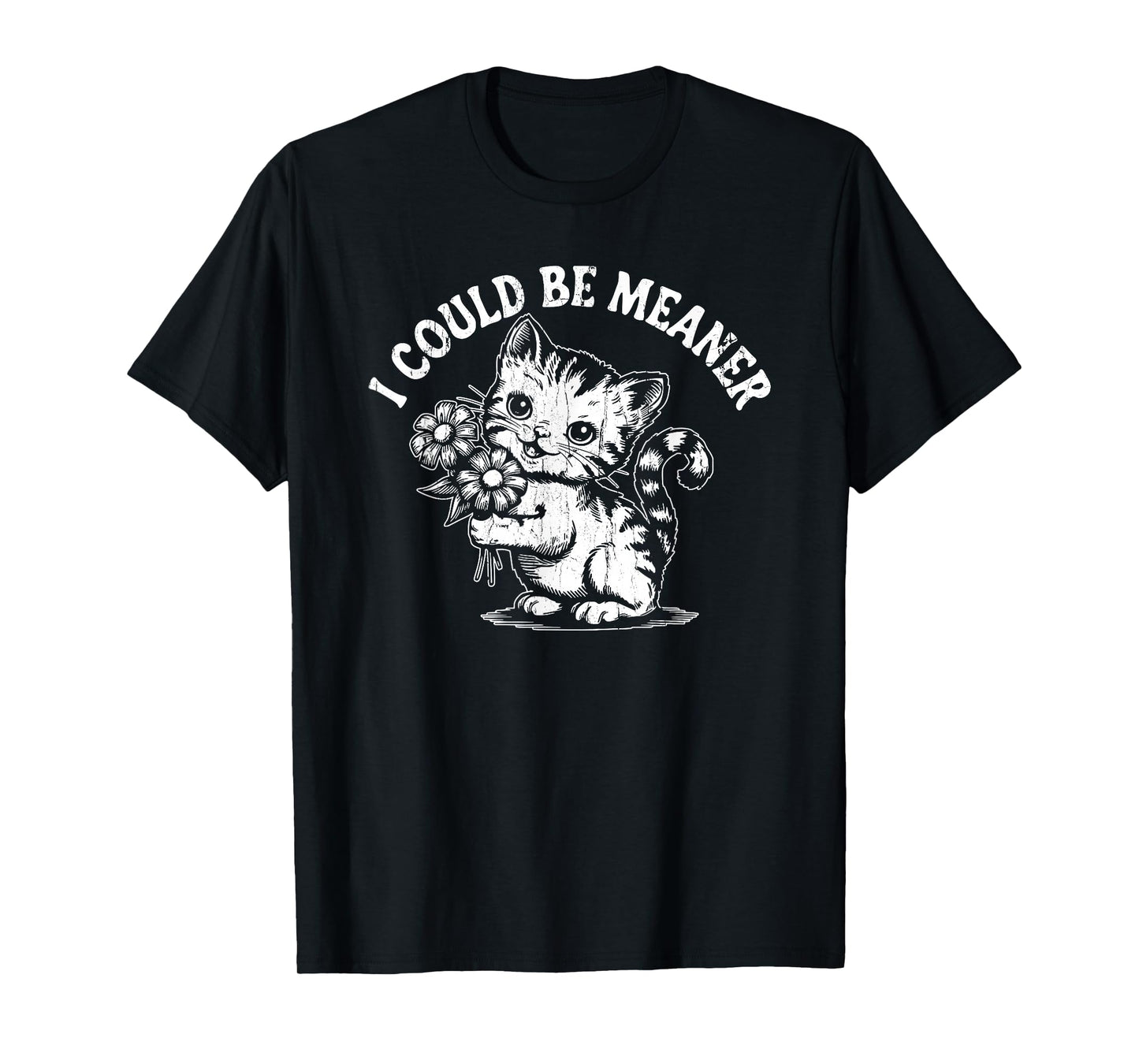 I Could Be Meaner, Cat Meme, Funny Humor, Sarcastic T-Shirt