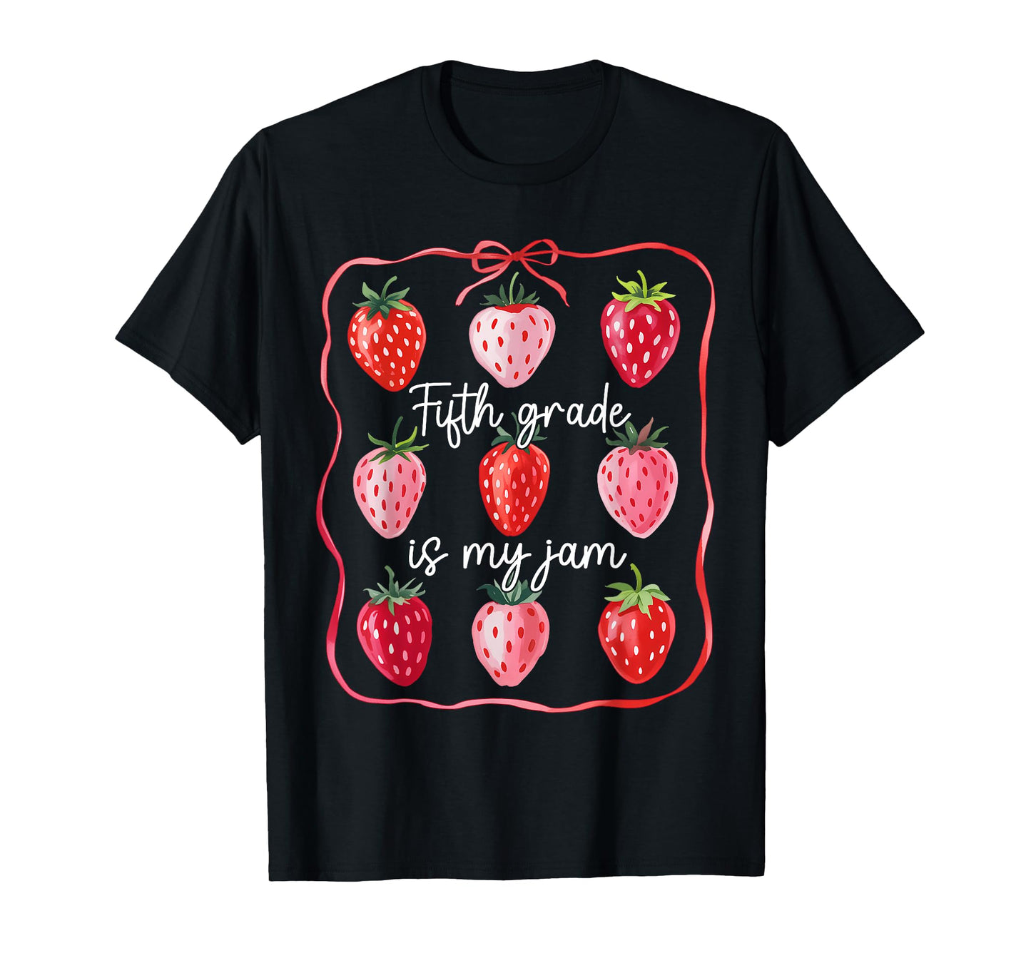 Fifth Grade Is My Jam Strawberry 5th Grade Back To School T-Shirt