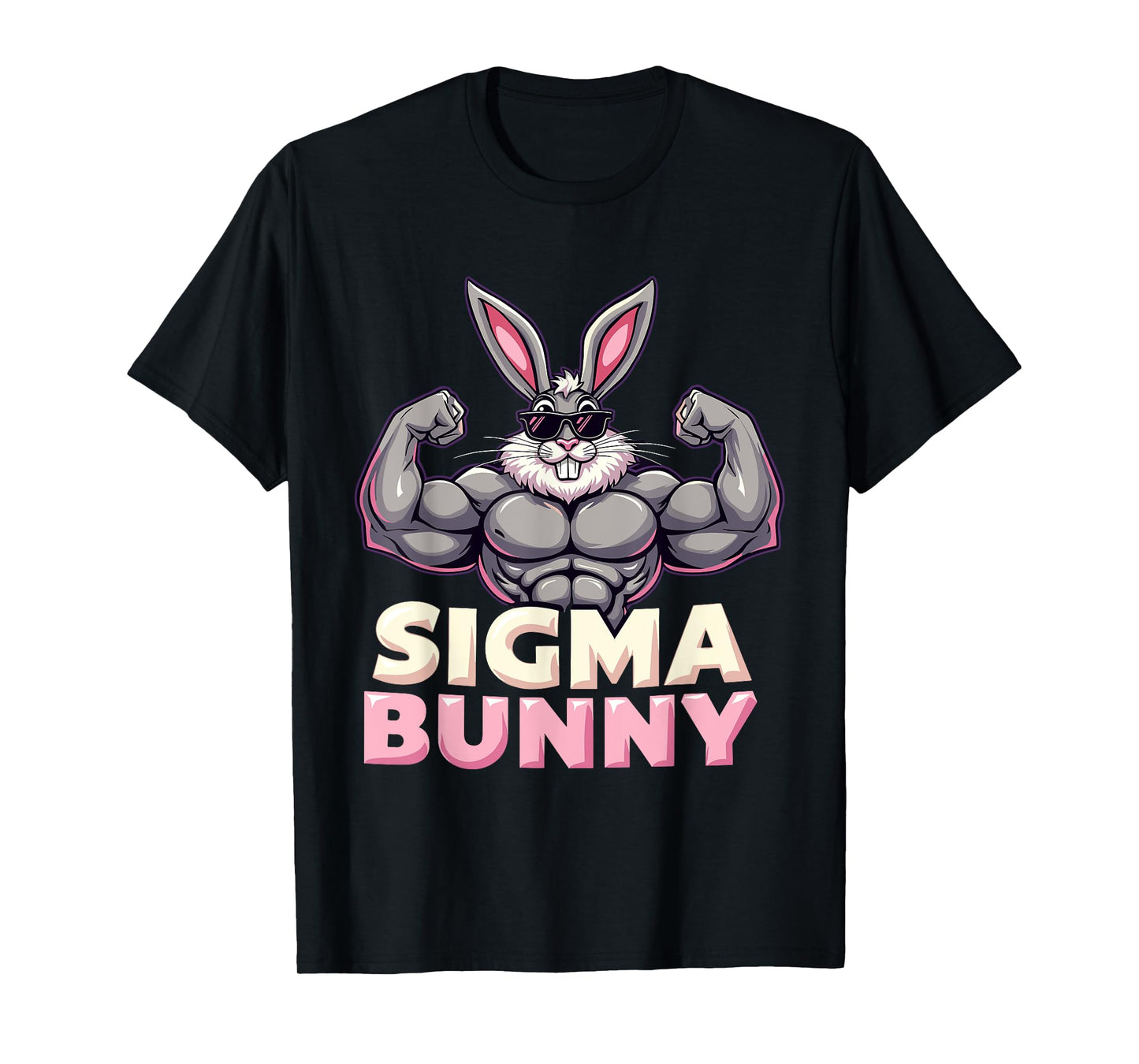 Jacked Sigma Easter Bunny 2025 Rizzler T-Shirt