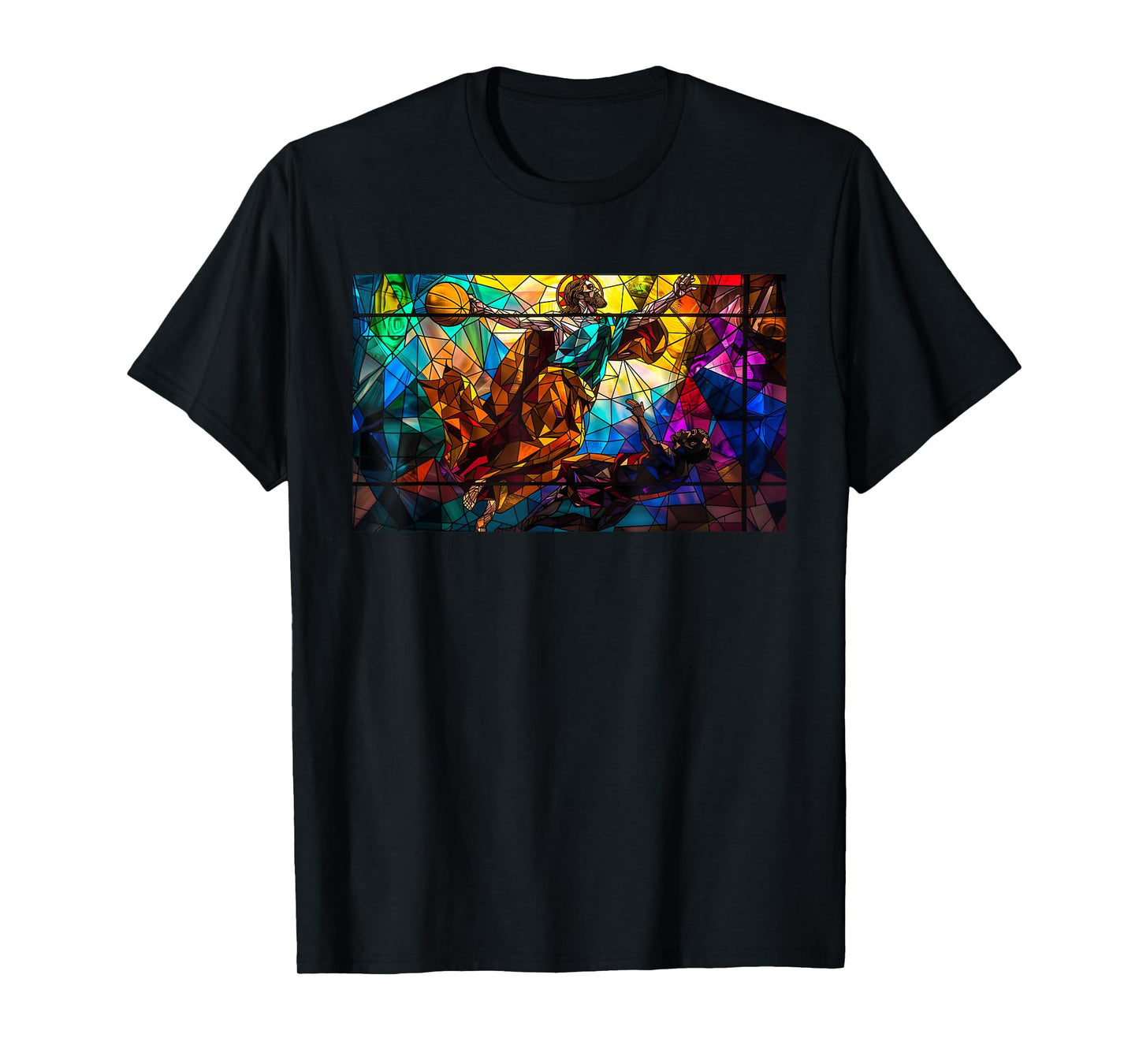Funny Jesus Dunking Over The Devil Christian T-Shirt