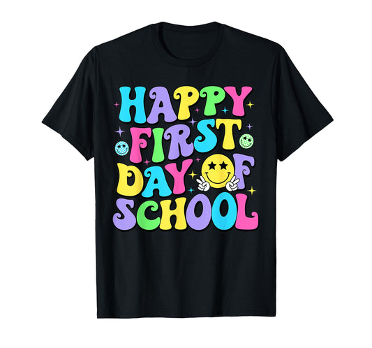 Happy First Day Of School Shirts Teacher Kids Back To School T-Shirt