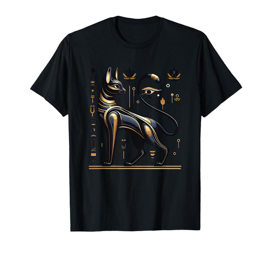 Bastet Ancient Egypt Cat God Hieroglyphic Egyptian History T-Shirt