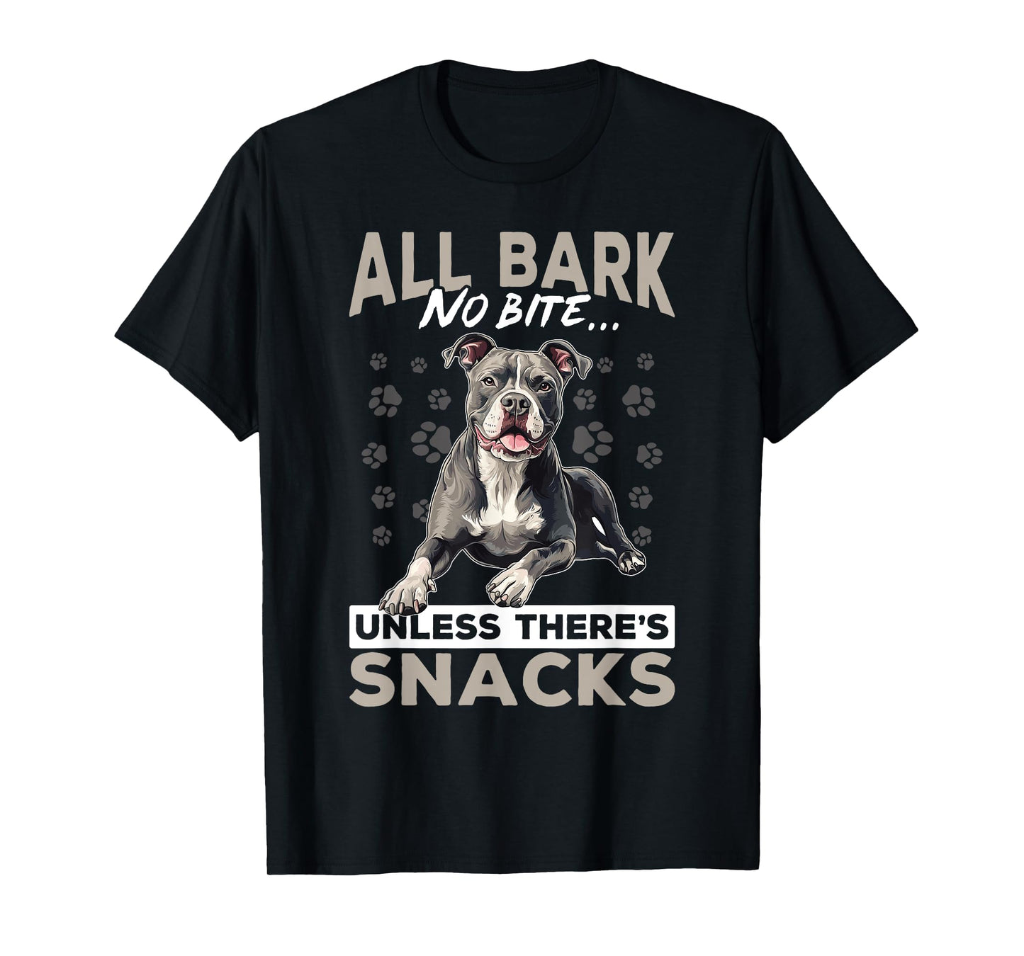 Pitbull Terrier Dog Breed All bark, no bite... unless Men Women Kids T-Shirt