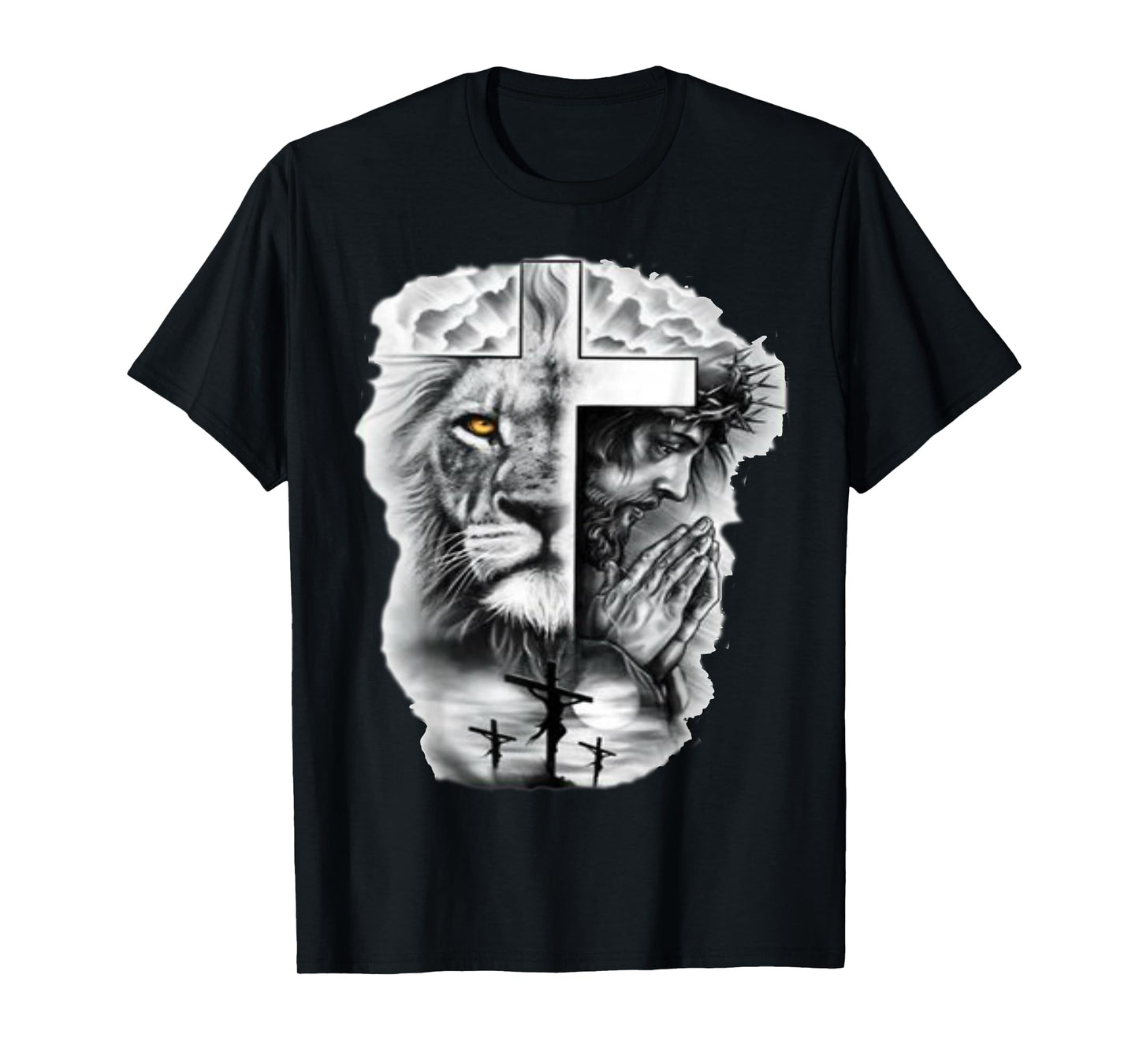 Lion of Judah and Jesus Prayer Christian T-Shirt T-Shirt