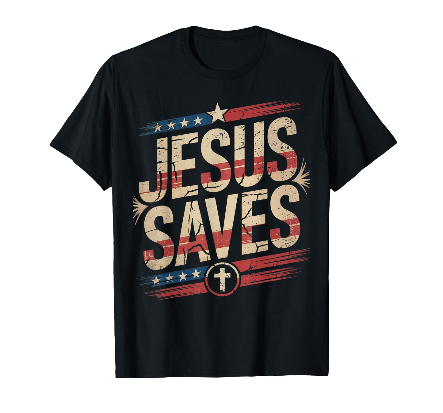 Jesus Saves Cross Christian Religious Faith Mens T-Shirt