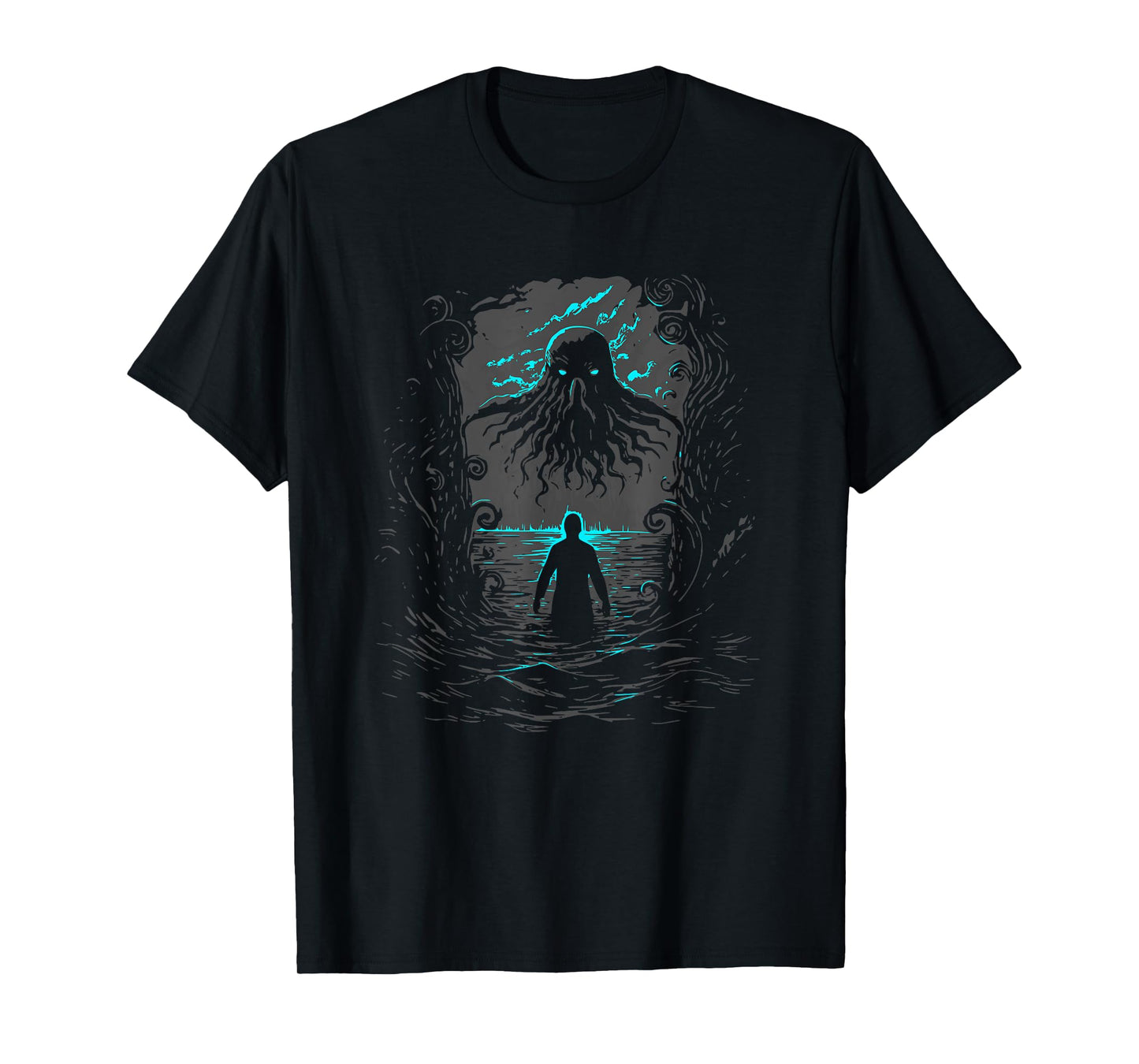 Vintage Cthulhu Cryptid Monster Lovecraft Horror Graphic T-Shirt