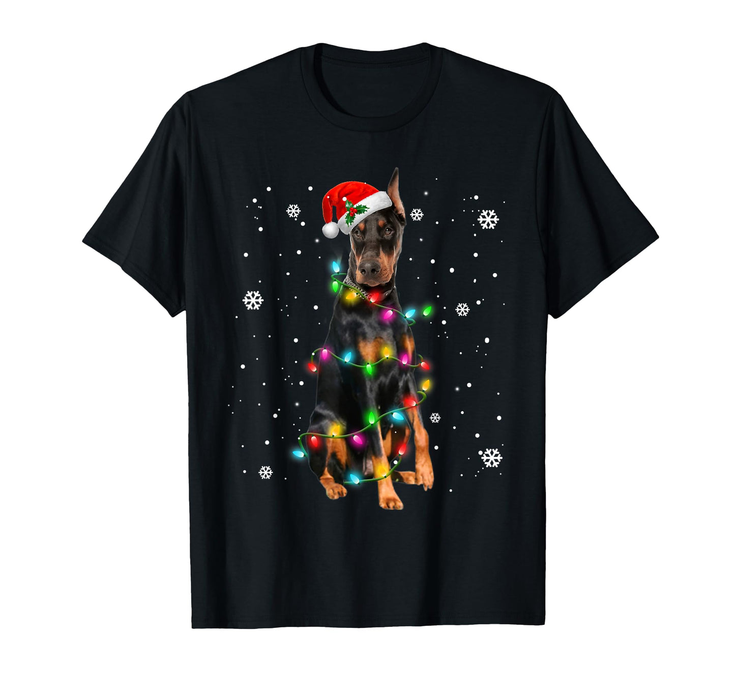 Doberman Pinscher Dogs Tree Christmas Sweater Xmas Pet Dog T-Shirt