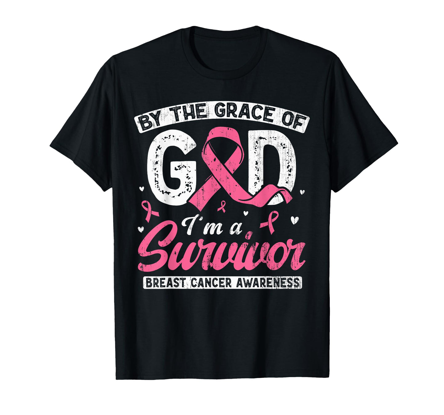 by The Grace God I'm A Survivor Breast Cancer Survivor T-Shirt