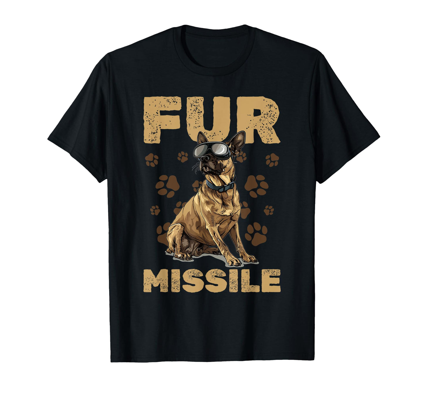 Belgian Malinois Dog Breed Fur Missile T-Shirt for Men Women Girls Kids