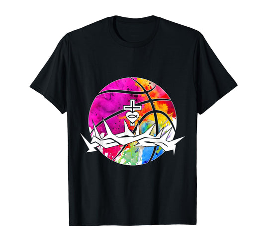 Religious Jesus Basketball Christian GOD Basketball T-Shirt