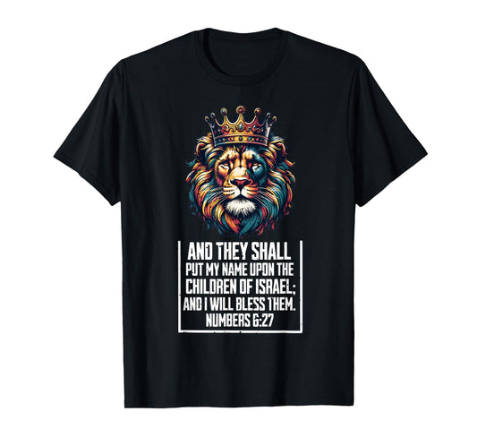 Lion of Judah Hebrew Black Israelite Bible Verses African T-Shirt