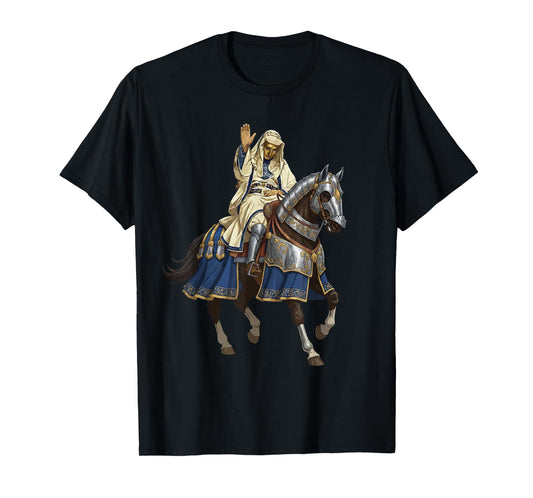 Silver Mask King Baldwin IV Golden Mask Medieval Art T-Shirt
