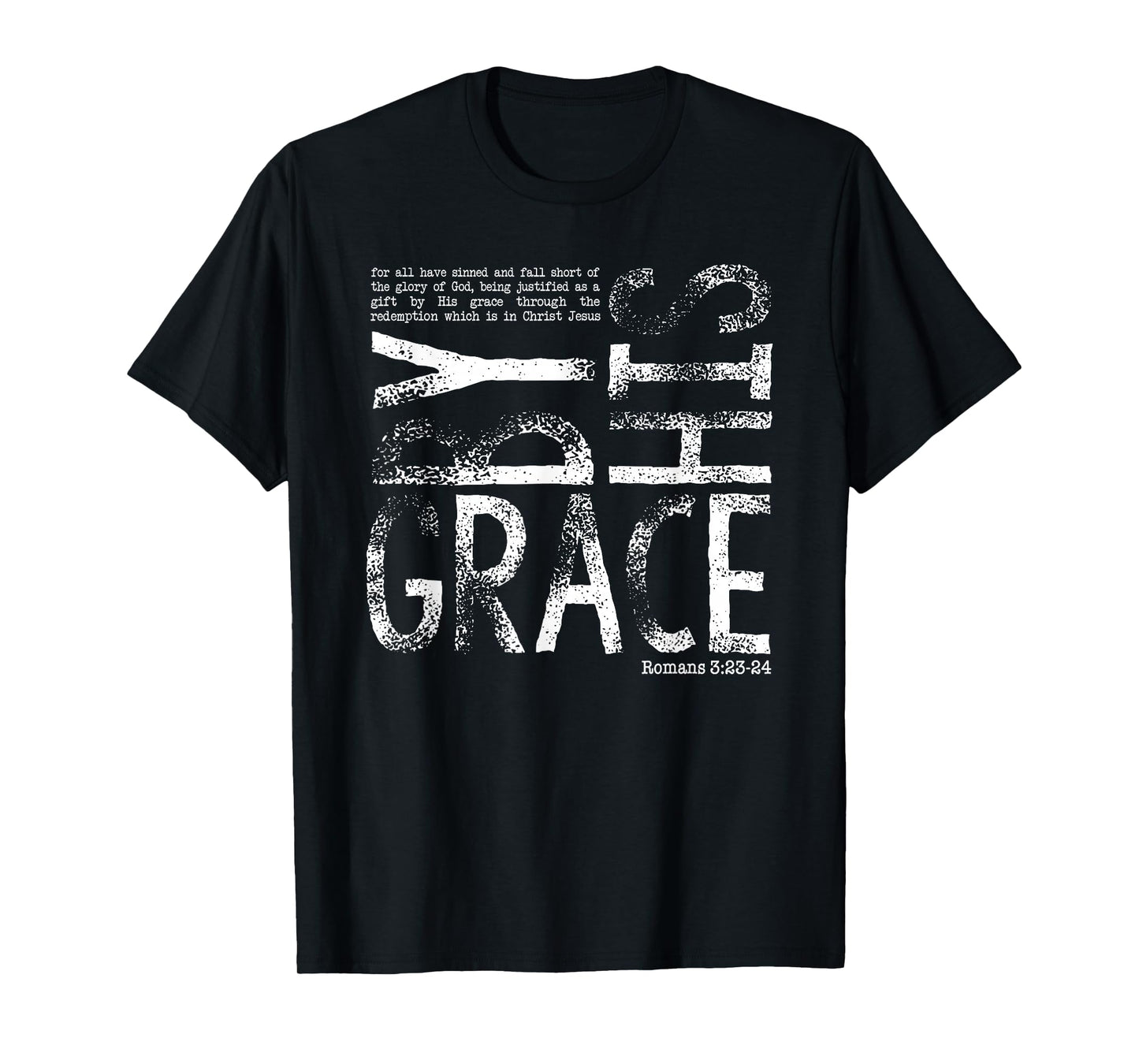 By His Grace, Saved By His Amazing Grace, Christian T-Shirt