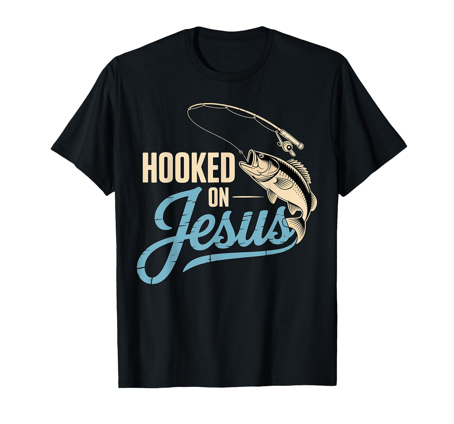 Hooked On Jesus Christian Fishing T-Shirt