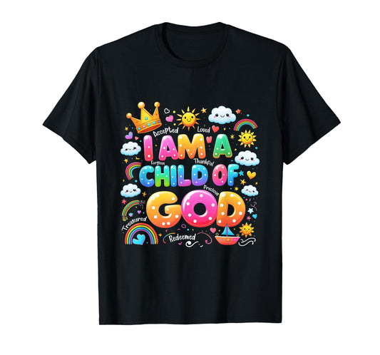 I Am A Child Of God Christian Retro Jesus Faith Kids T-Shirt