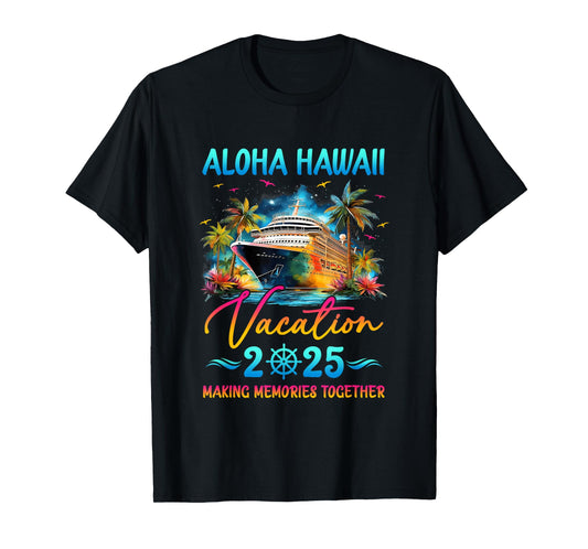 Aloha Hawaii Family Vacation 2025 Matching Group Summer T-Shirt