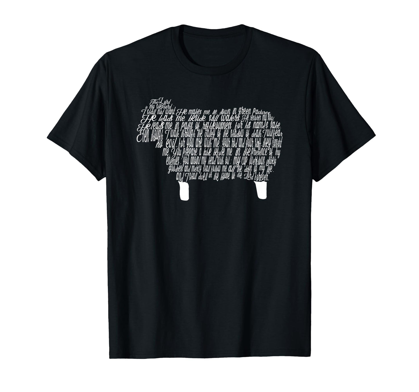 Psalm 23 Bible Scripture Lamb T-Shirt