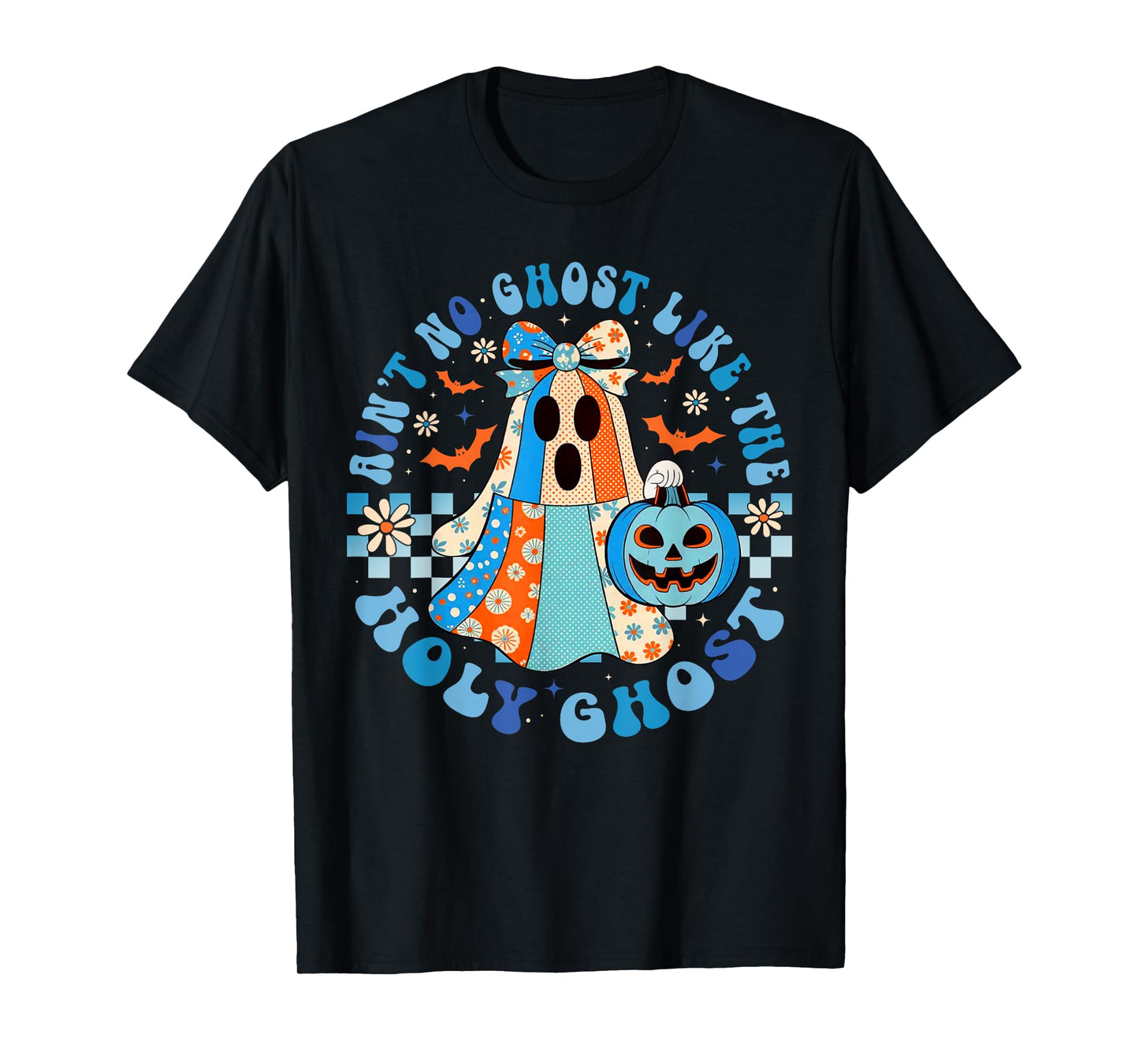 Groovy Aint No Ghost Like The Holy Ghost Christian Halloween T-Shirt