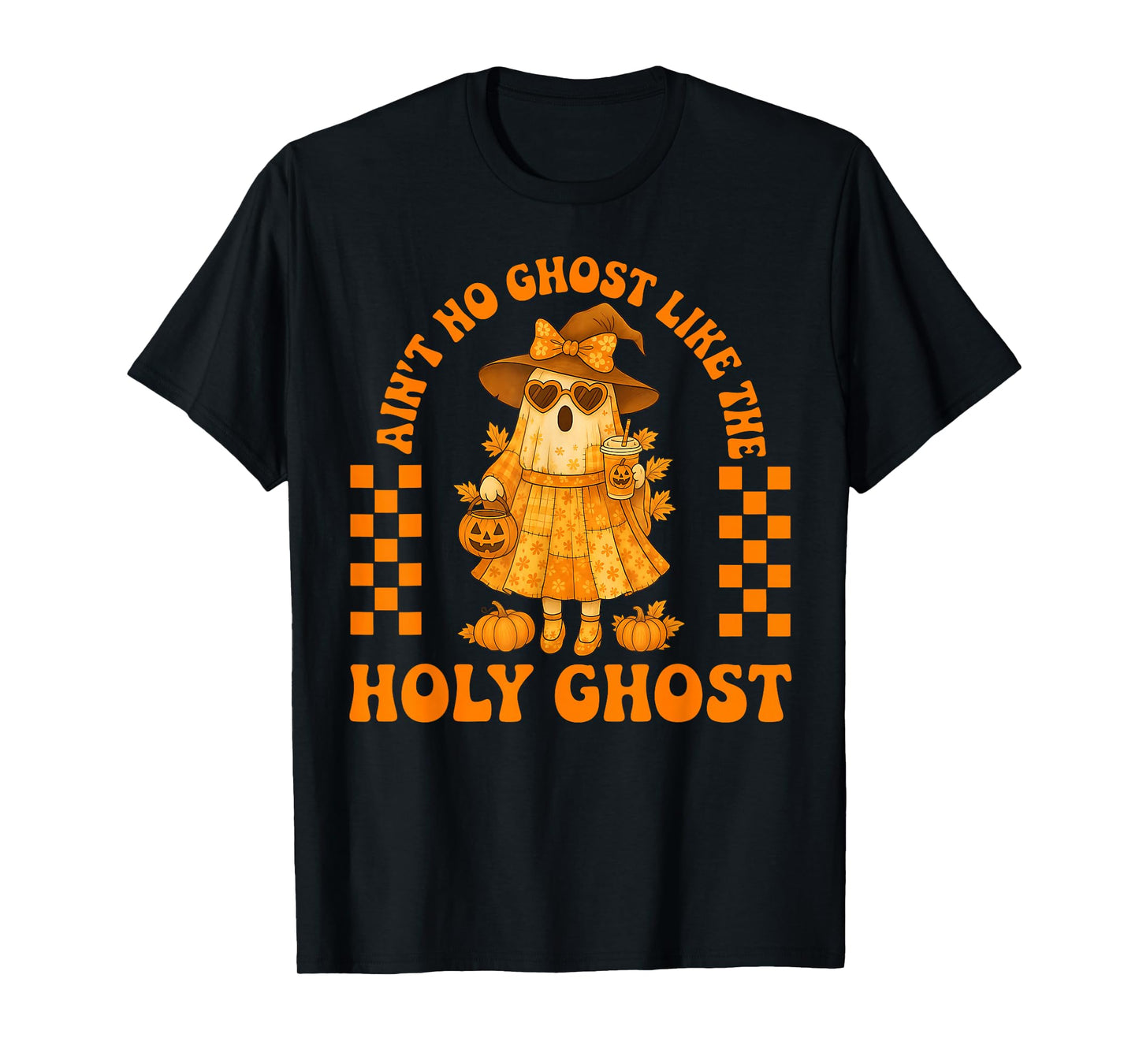 Groovy Aint No Ghost Like The Holy Ghost Christian Halloween T-Shirt